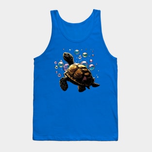 Sea turtle, eat my bubbles Tank Top